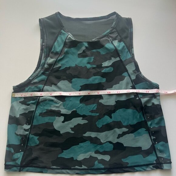 Lululemon Invigorate Training Tank Top Camo Tidewater Teal Size 6 - Picture 4 of 4